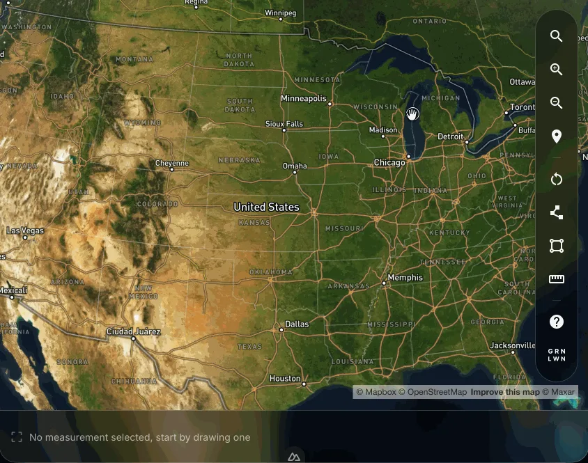 Searching for a property address and opening it on the satellite map